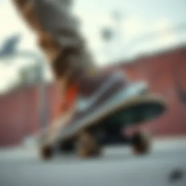 Nike SB Charge Mids in Skateboarding Action Nike SB Charge Mids in action on a skateboard, illustrating their functionality.