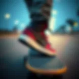 Stylish Nike SB High Tops on a skateboard