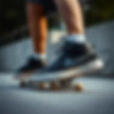 Skater in Action Action shot of a skater using the Nike SB Zoom Blazer Mid Premium