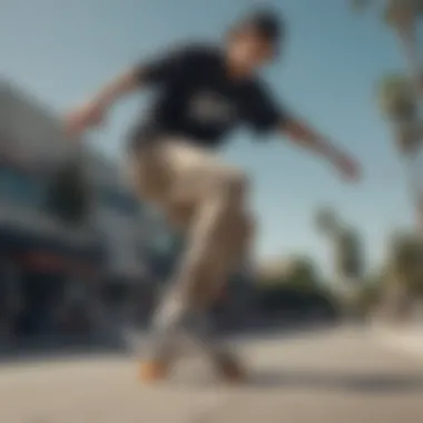 Professional skater performing a trick while wearing Nike SB Zoom Stefan Janoski shoes.