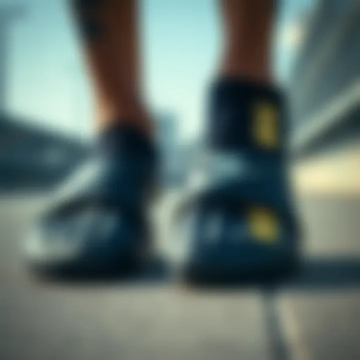 Close-up of Nike slides highlighting comfort materials