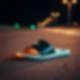 Contemporary Design of Nike Slides Stylish Nike slides showcasing contemporary design