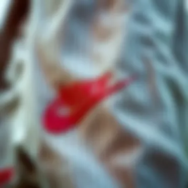 Close-up of Nike Sportswear woven shorts fabric showcasing texture