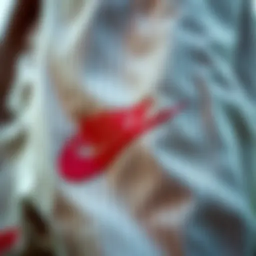 Close-up of Nike Sportswear woven shorts fabric showcasing texture