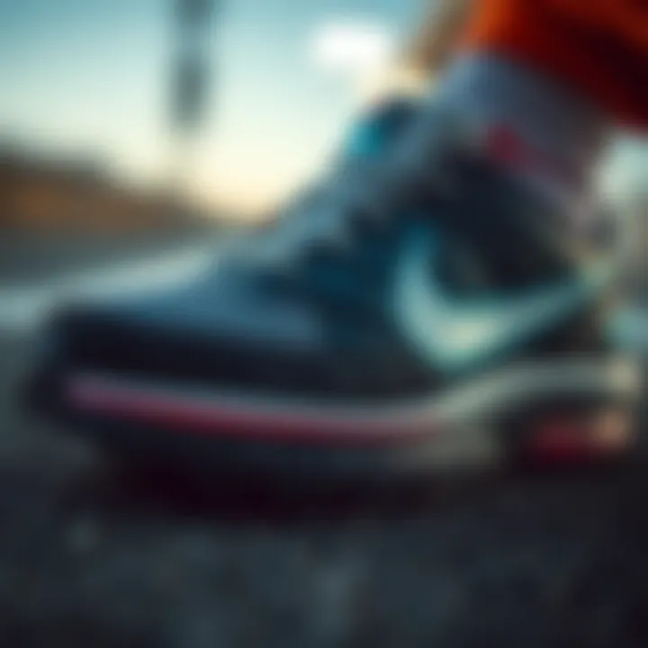 Innovative Technology in Nike Shoes A close-up view of Nike's innovative technology featured in their latest shoe models.