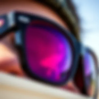 Close-up of Ruby Prizm lens technology highlighting clarity and color enhancement