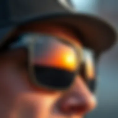 Sleek Design of Oakley Surfer Sunglasses Close-up view of Oakley surfer sunglasses showcasing their sleek design