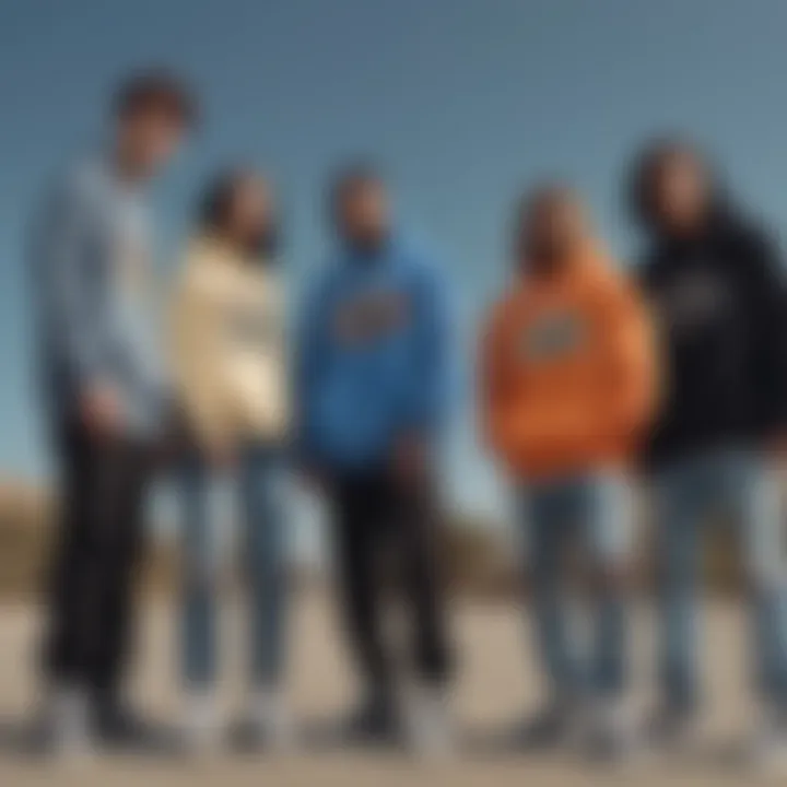 Group of diverse individuals wearing PacSun hoodies