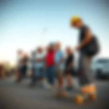 Community Gathering at a Penny Skateboard Event Community members gathered at a Penny skateboard event