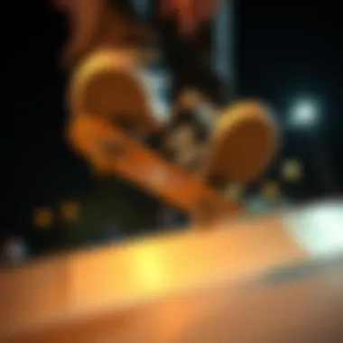 Performance and Style: A Professional's Perspective Professional skater performing a trick while wearing New Balance skate shoes, demonstrating performance