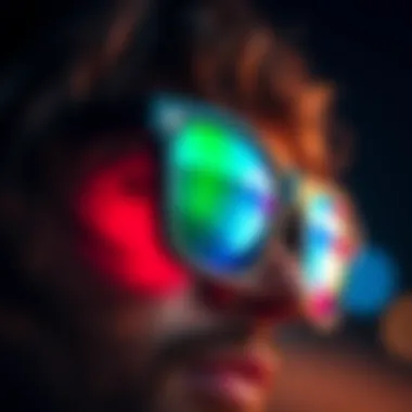 Innovative Frame Design of Pit Viper Night Shades A close-up of Pit Viper night shades showcasing their unique frame design