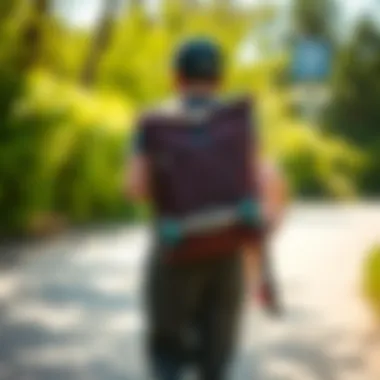 Style Meets Functionality in Poler Knapsacks Stylish Poler knapsack showcased outdoors