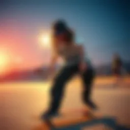 Post Malone graphic tee on skateboard