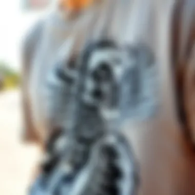 Intricate Design of Post Malone Tee Close-up of graphic tee design