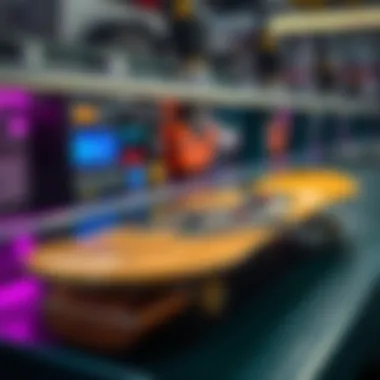 High-tech printing machinery used for skateboard customization