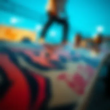 Artistry on Wheels: Rap Influences on Skate Designs Close-up of skateboard deck featuring rap culture graphics