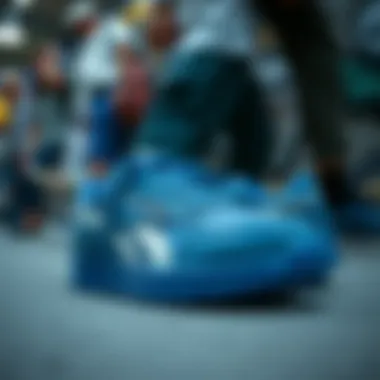 Cultural Significance of the Reebok CL Legacy Blue Reebok CL Legacy Blue displayed against a backdrop of skate culture