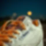 Close-up view of Reebok Classic Nylon All White showcasing its texture and design elements