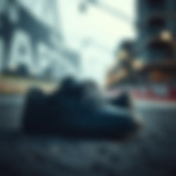 Close-up view of the Reebok Club C Double Sneaker showcasing its sleek black design