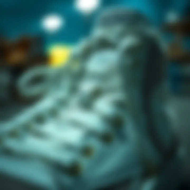 Detailing the Craftsmanship of Reebok Freestyle Hi Close-up view showcasing the premium materials of the Reebok Freestyle Hi