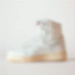 The Reebok Freestyle Hi in pristine white against a clean background