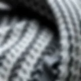 Close-up of reverse weave fabric showcasing its unique texture and durability.