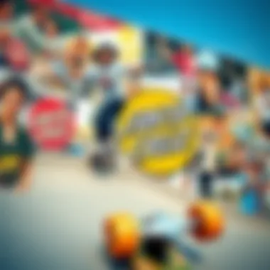 Cultural Impact of Santa Cruz in Skateboarding A vibrant collage representing the cultural impact of Santa Cruz