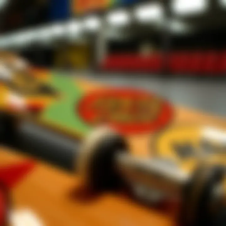 Innovative Skateboard Designs by Santa Cruz A close-up of innovative skateboard designs by Santa Cruz