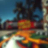 Iconic Vintage Artwork of Santa Cruz Skateboard A vintage Santa Cruz skateboard showcasing iconic artwork