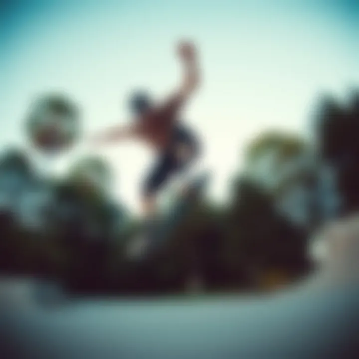 Skateboarder in Action with Weed Ankle Socks Skateboarder showing off weed ankle socks during a trick