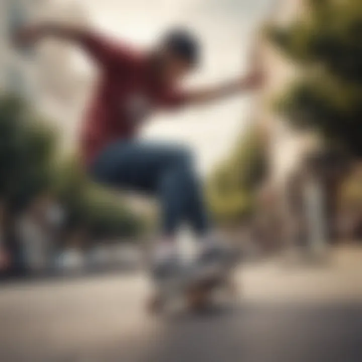 A skateboarder performing tricks while wearing Vans mule shoes