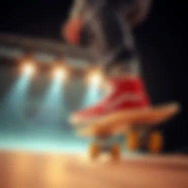 Skateboarder wearing Vans Exo during performance