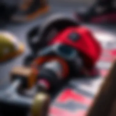 Essential Skateboarding Gear Close-up of essential skateboarding gear