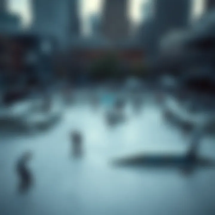 Iconic skate park in New York City filled with skateboarders