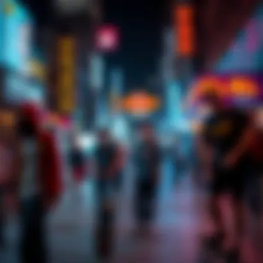 Vibrant NYC Skate Culture Skateboarders enjoying the vibrant street culture of NYC