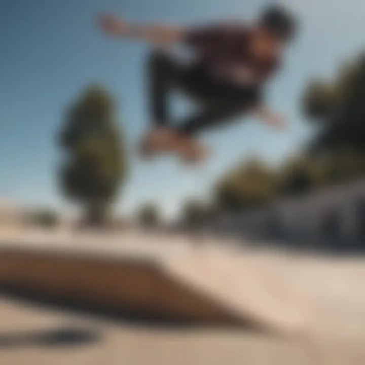 Skateboarder using Oakley Prizm lenses in action