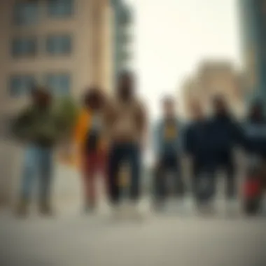 A group of skaters showcasing their unique style in an urban setting