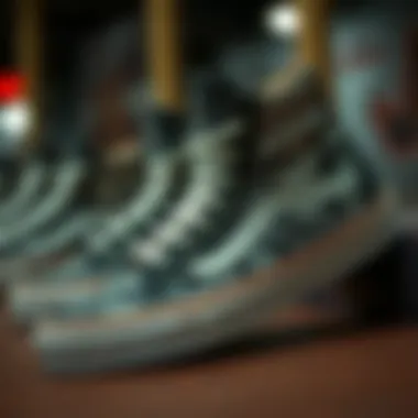 Detailed view of Skull Vans High Tops showcasing intricate design elements