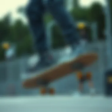 Skateboarder performing tricks while wearing Skull Vans High Tops