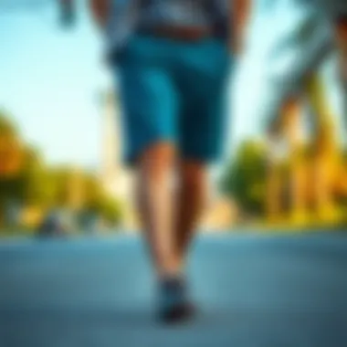 Chino shorts paired with loafers for a smart casual look