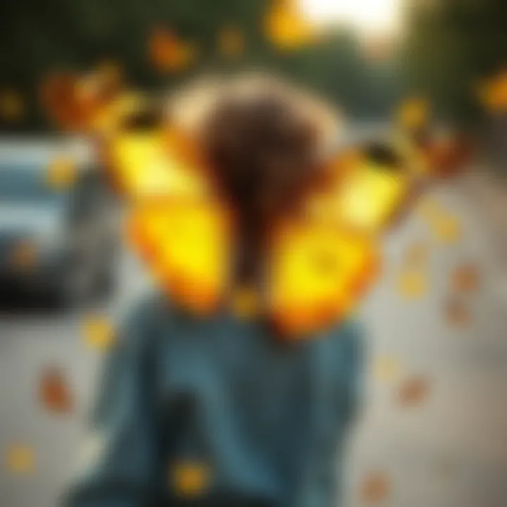 Symbolism of Freedom in Skate Fashion Artistic representation of freedom and transformation through denim and butterflies