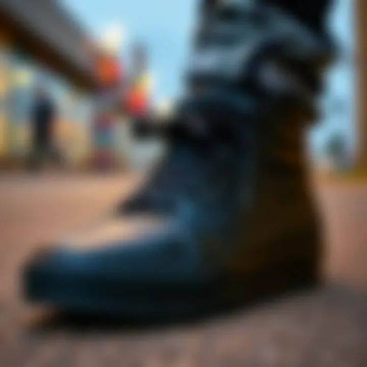 Street fashion outfit featuring all black hi-top Vans