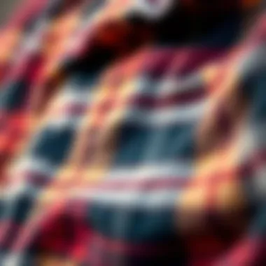 Craftsmanship of Flannel Fabric A close-up of traditional flannel fabric showcasing its texture and pattern