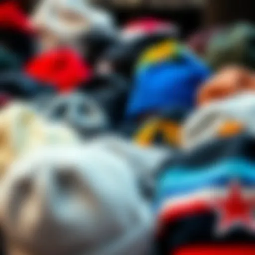 Diverse Beanie Styles in Skate Culture A collection of beanies showcasing various styles and colors popular among skateboarders.