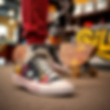 A display of Converse collaborations with artists and designers