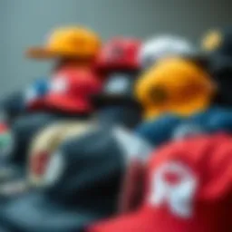 A collection of various daddy cap hat styles displayed together