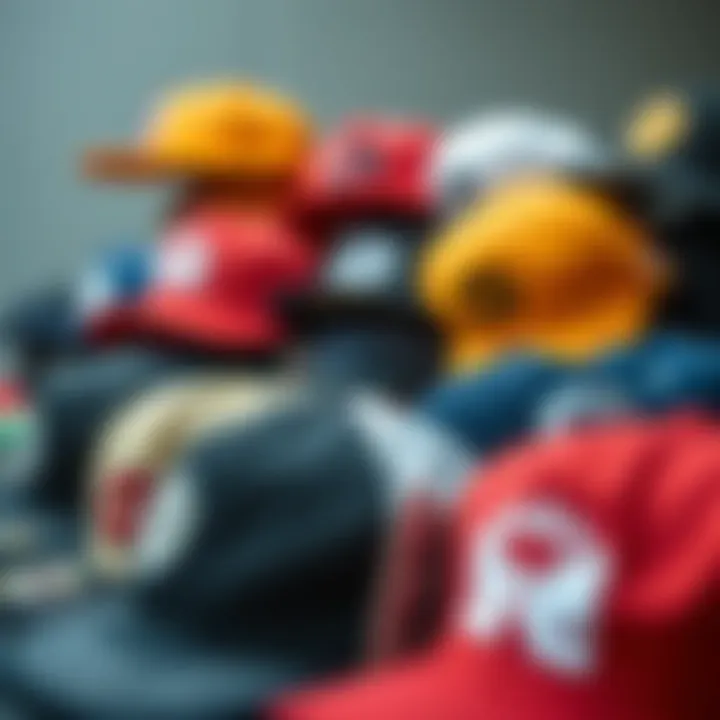 Diverse Styles of Daddy Caps A collection of various daddy cap hat styles displayed together