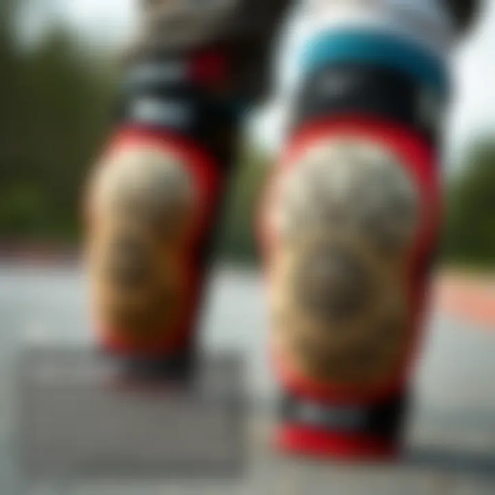 Diagram illustrating maintenance tips for prolonging the life of knee pads, highlighting cleaning and storage practices.