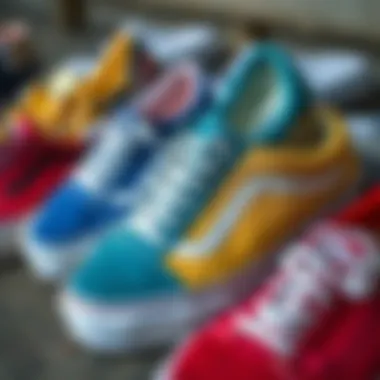 Diverse Colorways of Vans Old Skool A collection of Vans Old Skool in various colorways.