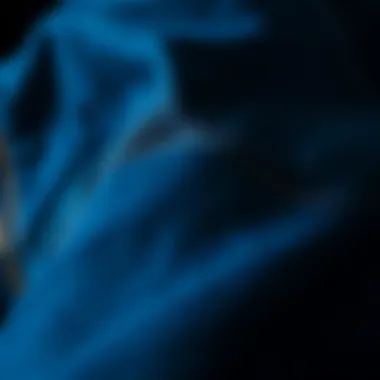 Close-up of the fabric texture of dark blue denim